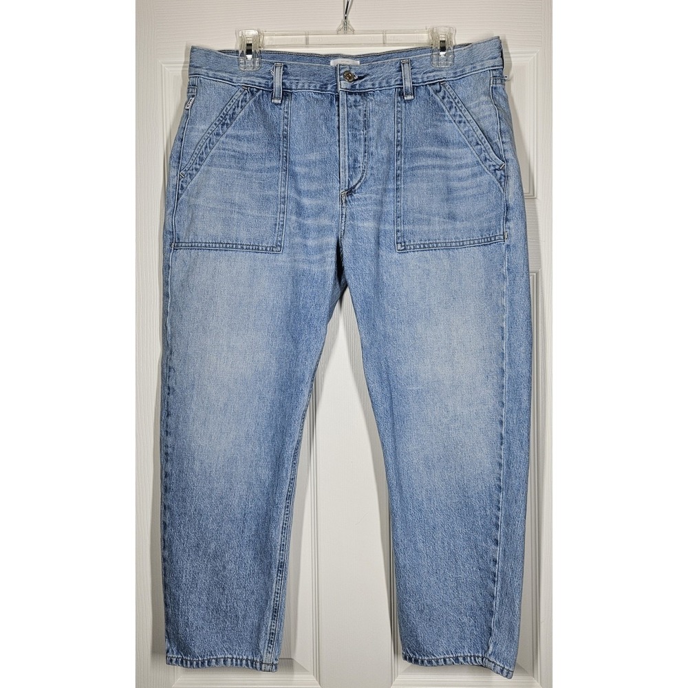 Citizens of Humanity Leah Cargo Jeans in Pinpoint Light Wash Size 31 Made In USA